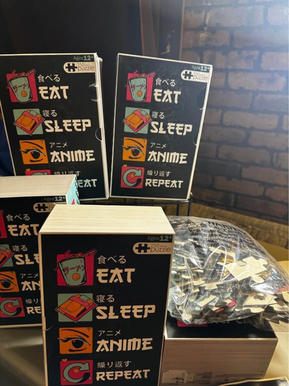 1 - NEW Anime Puzzle | Manga Style | 250 Piece Jigsaw “Eat, Sleep, Anime, Rest" - Picture 2 of 4